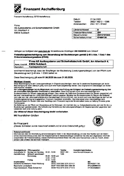 Download PDF-Datei: Freistellungsbescheinigung
